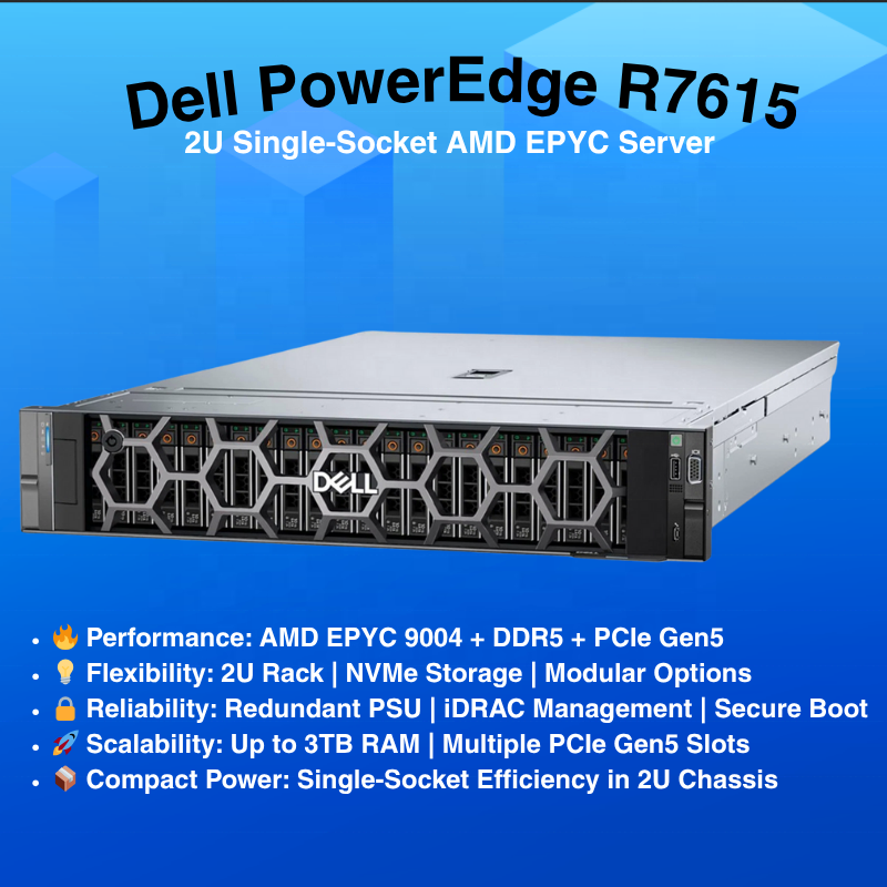 Server Rak 2U PowerEdge R7615  - Ddr5 32Gb ulasan dan harga